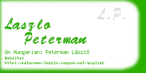 laszlo peterman business card