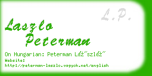 laszlo peterman business card
